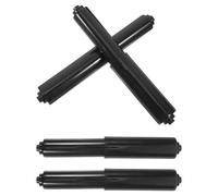 IMUSINICE Varilla Extensible para Rollo de Papel Higiénico Negra de Plástico Resorte, Juego de 4 Piezas, Inserto Ajustable para Porta Pañuelos, Accesorios de Baño Versátiles y Fáciles