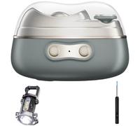 Imwing Easyclip - Cortaúñas inteligente + 1 palillo eléctrico + 1 linterna portátil recargable brillante, cortador 3 en 1 para pulir y almacenar fragmentos con luz LED, lámpara UV