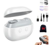 Imwing Easyclip, Imwing Easy Clip Nail Clippers, Convenient Smart Nail Trimmer, 3 in 1 Multi-Functional Electric Nails Cutter, with LED Light & Nails Scraps Storage and Polishing (White)