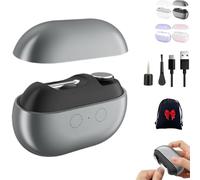 Imwing Easyclip, Imwing Easy Clip Nail Clippers, Convenient Smart Nail Trimmer, 3 in 1 Multi-Functional Electric Nails Cutter, with LED Light & Nails Scraps Storage and Polishing (Black)