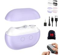 Imwing Easyclip, Imwing Easy Clip Nail Clippers, Convenient Smart Nail Trimmer, 3 in 1 Multi-Functional Electric Nails Cutter, with LED Light & Nails Scraps Storage and Polishing (Purple)