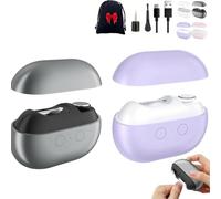 Imwing Easyclip, Imwing Easy Clip Nail Clippers, Convenient Smart Nail Trimmer, 3 in 1 Multi-Functional Electric Nails Cutter, with LED Light & Nails Scraps Storage and Polishing (2C)