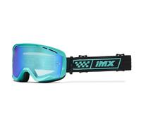 IMX RACING Endurance Gafas de Moto | Esponja de Triple Capa | DualLens Recubrimiento Antivaho Antiarañazos | Banda Ancha de 40 mm con Estampado de Silicona | Dos Lentes Incluidos