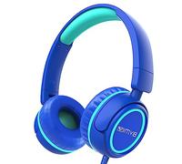 IMYB Auriculares para Niños, Auriculares de Diadema Infantiles, Auriculares en la Oreja Ajustables con Cable AUX de 3,5 mm, Auriculares Plegables para Niños Pequeños para la Escuela