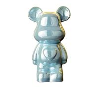 ImyHok Adornos de Figuras de Oso de Cerámica Azul, Objeto Decorativo para Sala Modernas, Pequeño Animales Estatua Decoración del Hogar Escultura