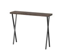 IMYOGI Exquisita Mesa Industrial Moderna y Delgada en Forma de C con Marco de Metal en Forma de X, Mesa Auxiliar Rectangular Alta para sofá para el Pasillo, Ahorra Espacio y es fácil de ensamblar