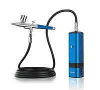 imyyds Kit de aerógrafo con compresor, pistola de aerógrafo inalámbrica de alta presión de 32 PSI, juego de compresor de aerógrafo portátil de doble acción, mini cepillos de aire recargables de mano