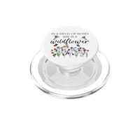 In a Field of Roses She is a Wildflower Hummingbird Floral PopSockets PopGrip para MagSafe