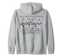 In a Field of Roses She is a Wildflower Hummingbird Floral Sudadera con Capucha