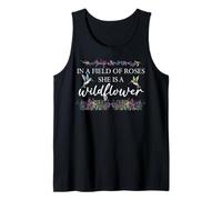 In a Field of Roses She is a Wildflower Hummingbird Flower Camiseta sin Mangas