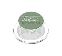 In a Field of Roses She is a Wildflower Hummingbird Flower PopSockets PopGrip para MagSafe