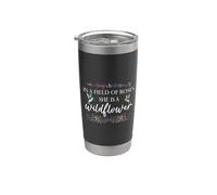 In a Field of Roses She is a Wildflower Hummingbird Flower Vaso térmico de acero inoxidable de doble pared