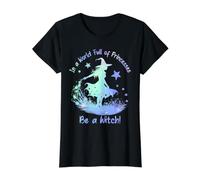 In a World Full of Princesses Be a Witch Camiseta gráfica económica, Mujer, Negro, M