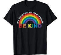 In A World Where You Can Be Anything Be Kind Gay Pride LGBT T-Shirt Black S