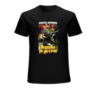 In Action, Chuck Norris, Retro, MIA, 1980'A, Movie, War, Vietnam, Pow, T tee, Mens T Shirt Size XL