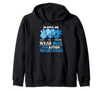 In April We Wear Blue Autism Awareness Men Women Kids Autism Sudadera con Capucha