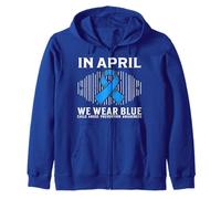 In April We Wear Blue Support Child Abuse Awareness Gifts Sudadera con Capucha