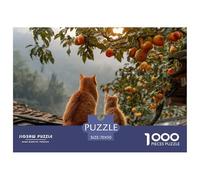 in Autumn Kittens on The Roof of N Old House 1000 Pcs Premium-Karton Puzzle Autumn Village Stressabbau Kreatives Spiel Puzzles Als Wohnaccessoires 70x50cm/1000pcs