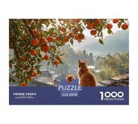 in Autumn Kittens on The Roof of N Old House 1000 Stück Premium-Karton Puzzle Autumn Village Stressabbau Kreatives Spiel Puzzles Als Wohnaccessoires 52x38cm/1000pcs in Autumn Kittens on The Roof of N