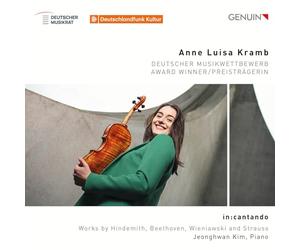 In:cantado. Œuvres pour violon d'Hindemith, Beethoven, Wieniawski et Strauss. Kramb, Kim.