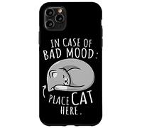 In Case of Bad Mood Place Cat Here Gato Carcasa para iPhone 11 Pro MAX