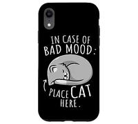 In Case of Bad Mood Place Cat Here Gato Carcasa para iPhone XR