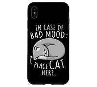 In Case of Bad Mood Place Cat Here Gato Carcasa para iPhone XS MAX