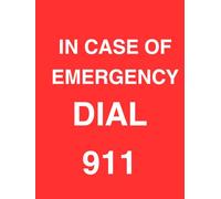 In Case of Emergency Dial 911: A visible notebook with a clear call to action for your loved ones! Have all the critical information handy (name, ... Give yourself some peace of mind!