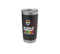 In Case of Emergency Rainbow Gay LGBT Pride Month Vaso térmico de acero inoxidable de doble pared