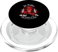 In Coffee and Jesús I Trust liebter Kaffee Kirche Spruch PopSockets PopGrip para MagSafe