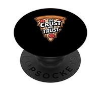 In Crust We Trust Funny Pizza Entusiasta PopSockets PopGrip Adhesivo