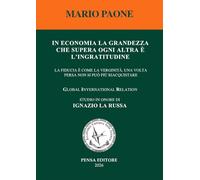 In economia la grandezza che supera ogni altra è l'ingratitudine. La fiducia come la verginità, una volta persa non si può più riacquistare