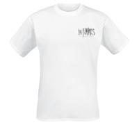 In Flames Foregone Distressed Logo Hombre Camiseta Blanco M 100% algodón Regular