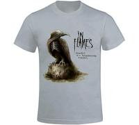 in Flames Sounds of A Playground - Camiseta deportiva para hombre, cuello redondo, gris, L