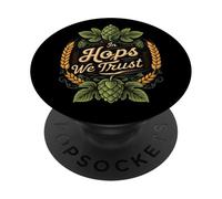 In Hops We Trust Craft Beer Brewing Design PopSockets PopGrip Adhesivo