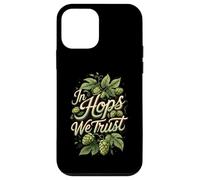 In Hops We Trust Craft Beer Brewing Hops Design Carcasa para iPhone 12 mini