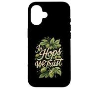 In Hops We Trust Craft Beer Brewing Hops Design Carcasa para iPhone 16