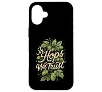 In Hops We Trust Craft Beer Brewing Hops Design Carcasa para iPhone 16 Plus