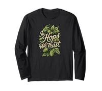 In Hops We Trust Craft Beer Brewing Hops Design Manga Larga