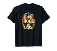 In Hops We Trust Funny Beer Brewing Graphic Camiseta