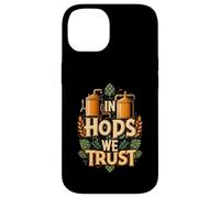 In Hops We Trust Funny Beer Brewing Graphic Carcasa para iPhone 14