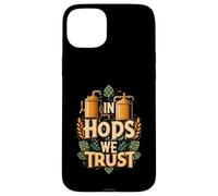In Hops We Trust Funny Beer Brewing Graphic Carcasa para iPhone 15 Plus