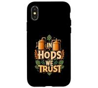 In Hops We Trust Funny Beer Brewing Graphic Carcasa para iPhone X/XS