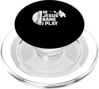 In Jesus Name Christmas Christian Juego Jugador de Béisbol PopSockets PopGrip para MagSafe