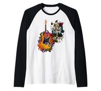 In Jesus Name I Play Guitar Christian Guitarists God Faith Camiseta Manga Raglan