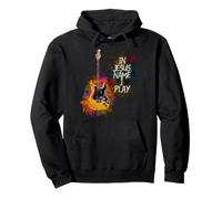 In Jesus Name I Play Guitar Christian Guitarists God Faith Sudadera con Capucha