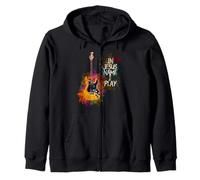 In Jesus Name I Play Guitar Christian Guitarists God Faith Sudadera con Capucha