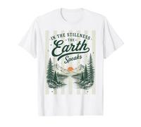 in La quietud La Tierra Habla Naturaleza Montaña Camping Camiseta gráfica económica, Hombre, Blanco, S