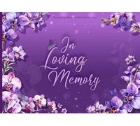 In Loving Memory Funeral Guestbook For Memorial Service: Purple Orchids and butterflies Funeral Sign in book, A Celebration of Life
