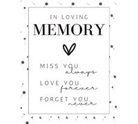 In Loving Memory Guest Book - Miss You Always: A Thoughtful Funeral Guestbook for Messages, Love, and Lasting Memories - White